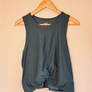 Old Navy Dark Teal Knot Front Athletic Tank Top